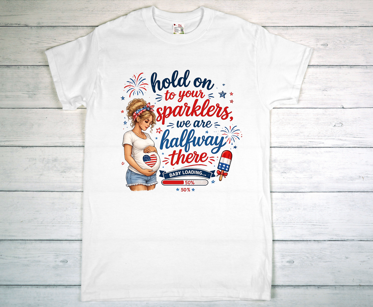 Patriotic Half Way There Pregnancy Shirt