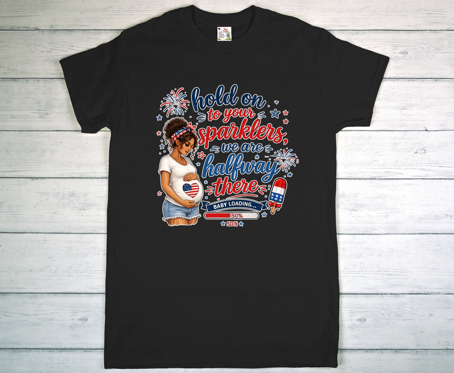 Patriotic Half Way There Pregnancy Shirt