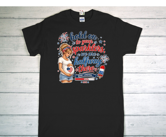 Patriotic Half Way There Pregnancy Shirt