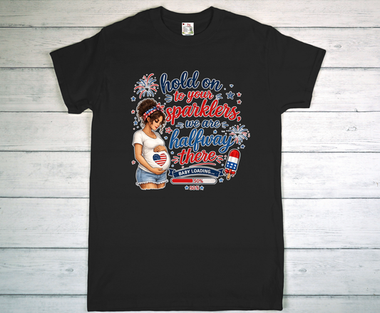 Patriotic Half Way There Pregnancy Shirt